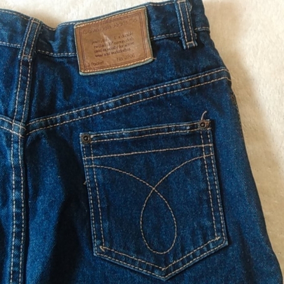 Calvin Klein Vintage 90's Y2K Classic Dark Wash Denim Pencil Skirt - Picture 3 of 6